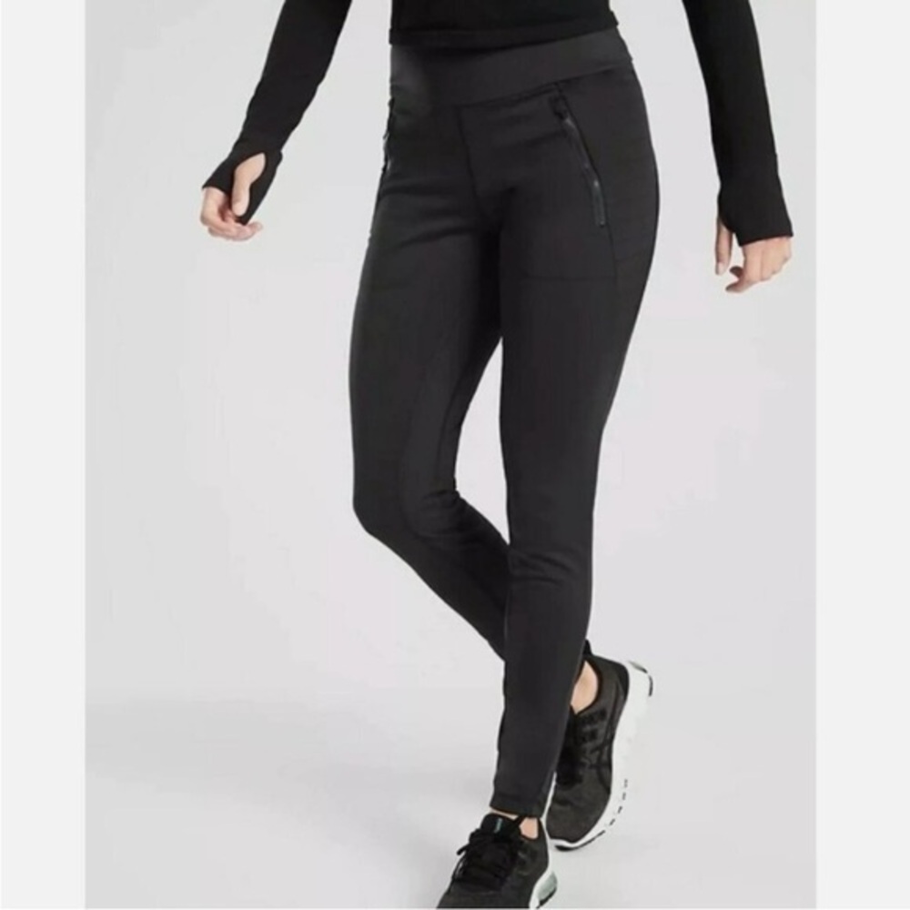 Athleta Peak Hybrid Fleece Tights/Leggings Size Women’s XS Color Black
